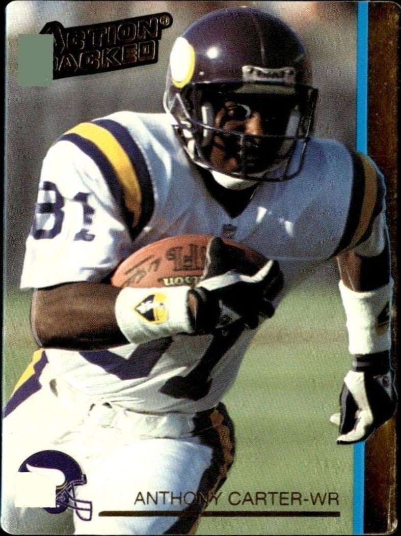 Anthony Carter 1992 Action Packed #151 Football Trading Card - Front 1992 Action Packed Anthony Carter #151 football trading card front