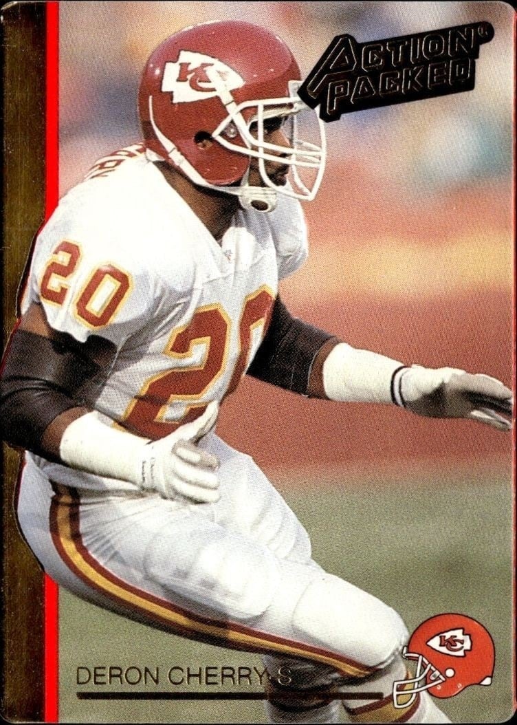Deron Cherry 1992 Action Packed #113 Football Trading Card - Front 1992 Action Packed Deron Cherry #113 football trading card front