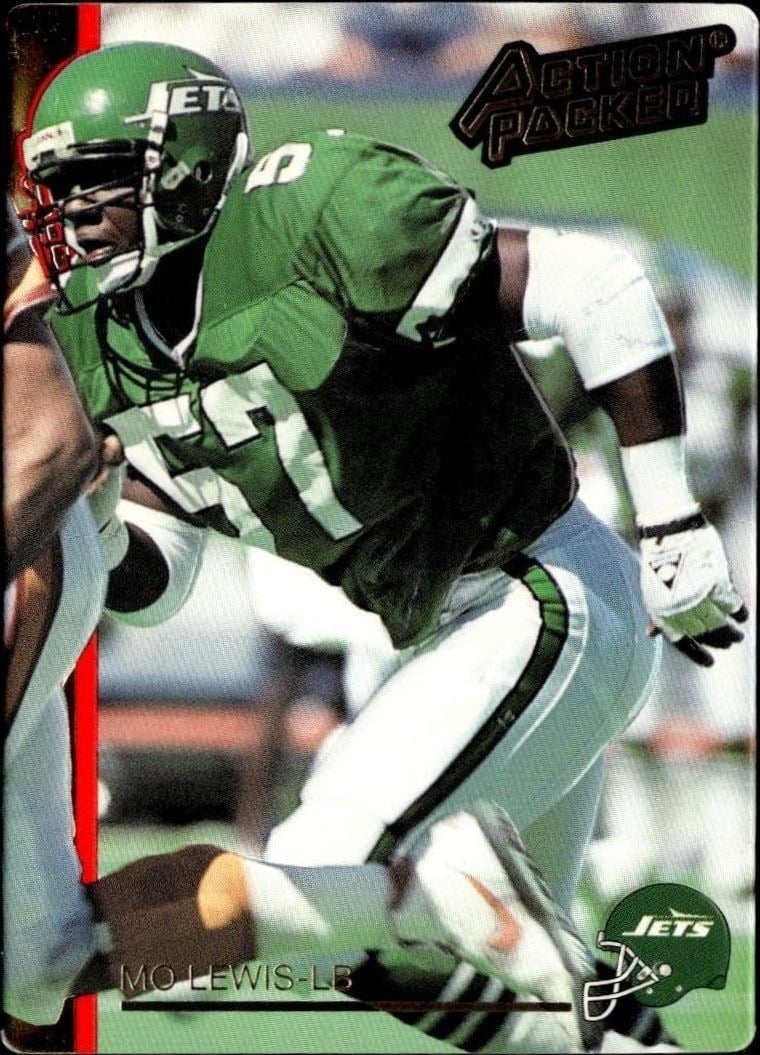 Mo Lewis 1992 Action Packed #193 Football Trading Card - Front 1992 Action Packed Mo Lewis #193 football trading card front