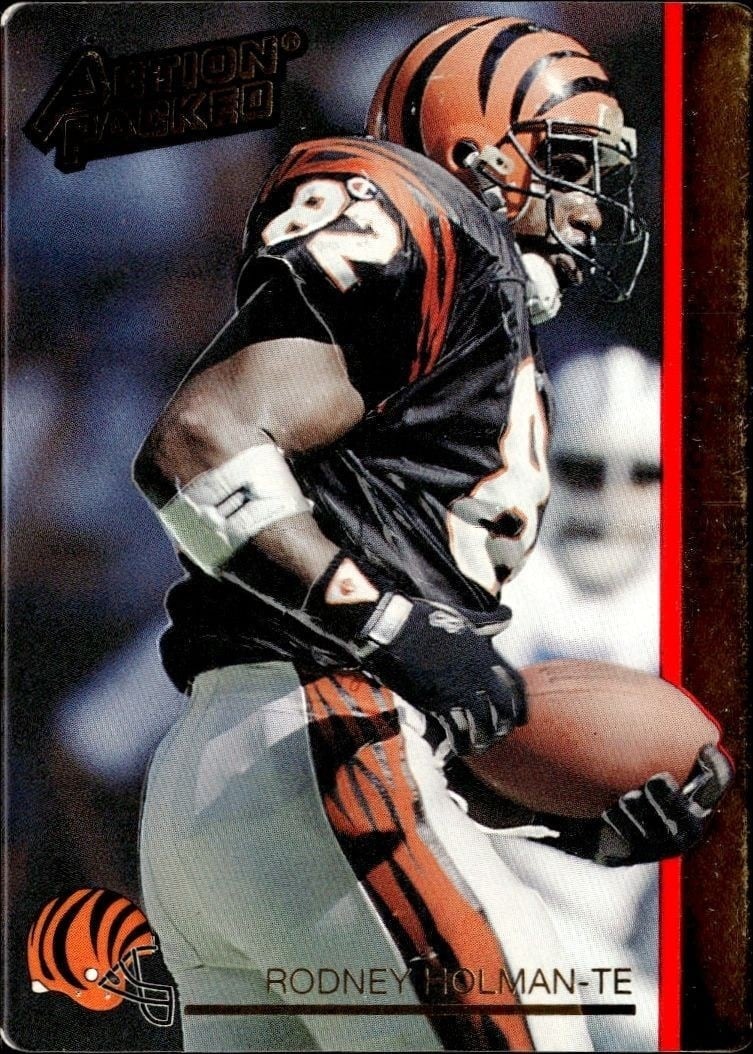 Rodney Holman 1992 Action Packed #36 Football Trading Card - Front 1992 Action Packed Rodney Holman #36 football trading card front