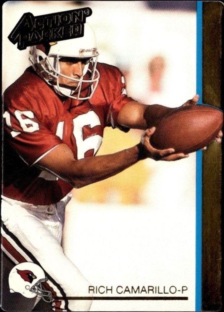 Rich Camarillo 1992 Action Packed #215 Football Trading Card - Front 1992 Action Packed Rich Camarillo #215 football trading card front