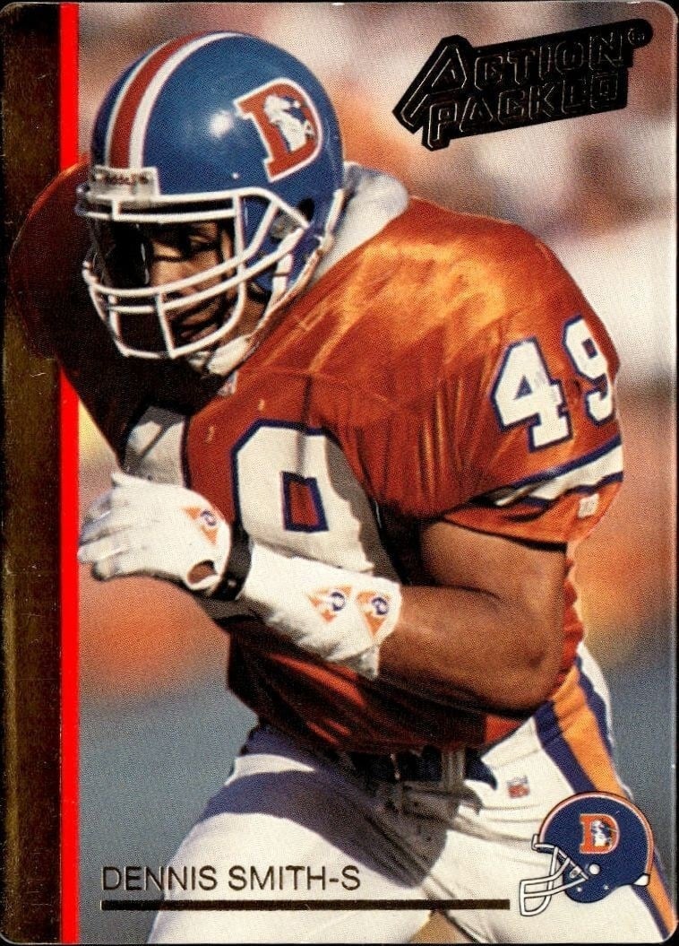 Dennis Smith 1992 Action Packed #67 Football Trading Card - Front 1992 Action Packed Dennis Smith #67 football trading card front