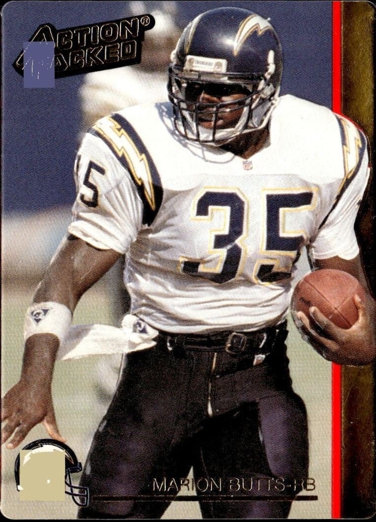 Marion Butts 1992 Action Packed #35 Football Trading Card - Front 1992 Action Packed Marion Butts #35 football trading card front