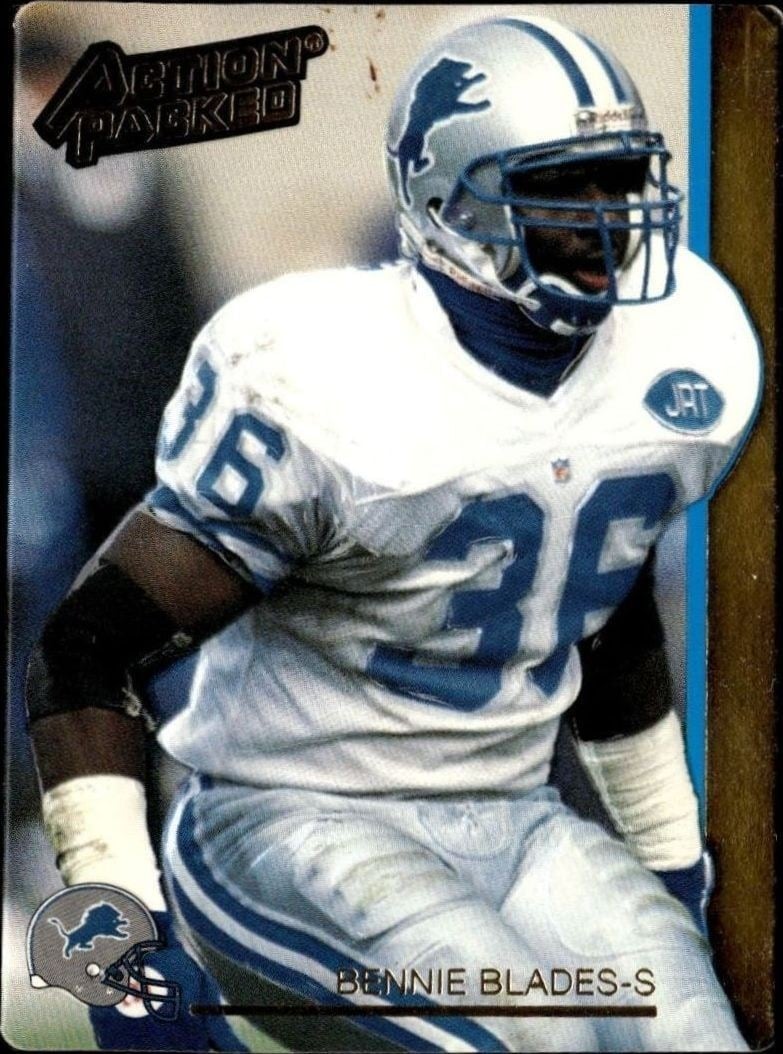 Bennie Blades 1992 Action Packed #74 Football Trading Card - Front 1992 Action Packed Bennie Blades #74 football trading card front