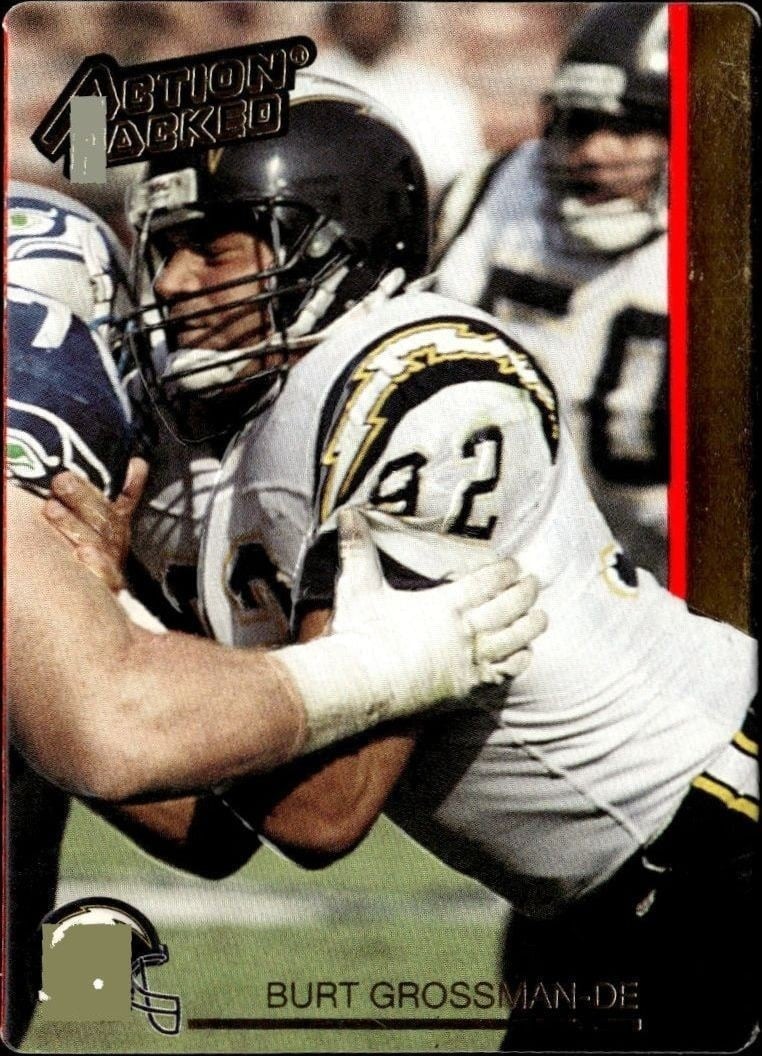 Burt Grossman 1992 Action Packed #233 Football Trading Card - Front 1992 Action Packed Burt Grossman #233 football trading card front