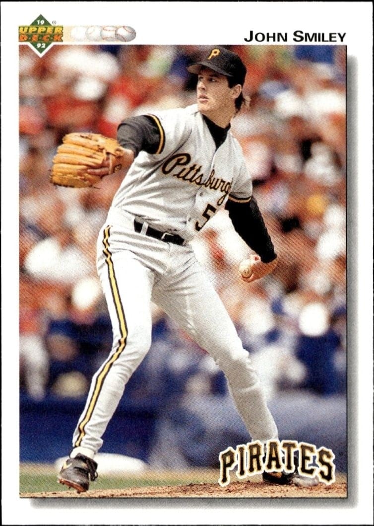 John Smiley 1992 Upper Deck #467 Baseball Trading Card - Front 1992 Upper Deck John Smiley #467 baseball trading card front