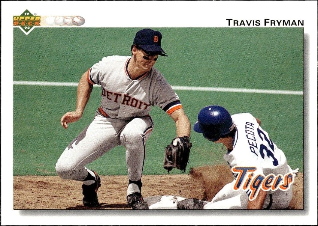 Travis Fryman 1992 Upper Deck #466 Baseball Trading Card - Front 1992 Upper Deck Travis Fryman #466 baseball trading card front