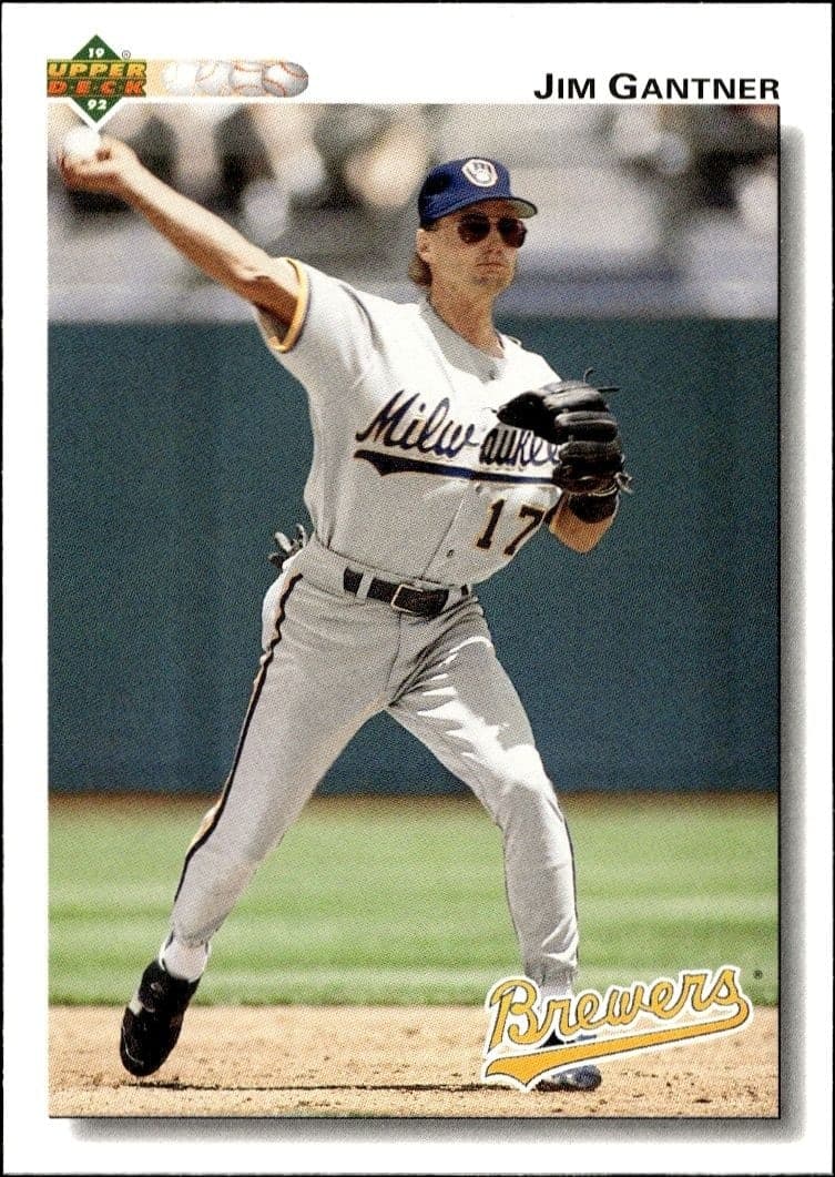 1992 Upper-Deck Jim Gantner #360 trading card