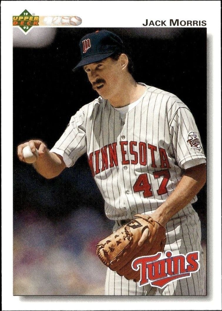 Jack Morris 1992 Upper Deck #315 Baseball Trading Card - Front 1992 Upper Deck Jack Morris #315 baseball trading card front