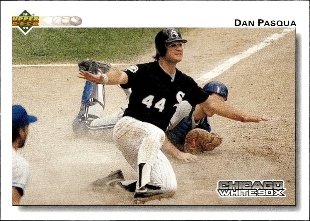 Dan Pasqua 1992 Upper Deck #281 Baseball Trading Card - Front 1992 Upper Deck Dan Pasqua #281 baseball trading card front