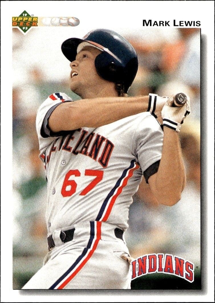 Mark Lewis 1992 Upper Deck #235 Baseball Trading Card - Front 1992 Upper Deck Mark Lewis #235 baseball trading card front