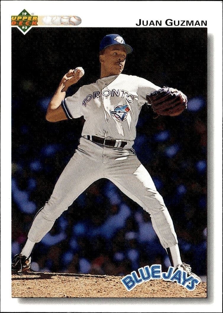 Juan Guzman 1992 Upper Deck #625 Baseball Trading Card - Front 1992 Upper Deck Juan Guzman #625 baseball trading card front
