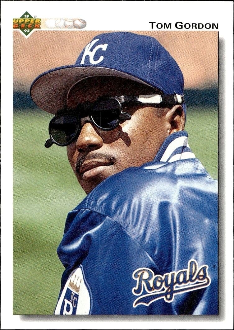Tom Gordon 1992 Upper Deck #476 Baseball Trading Card - Front 1992 Upper Deck Tom Gordon #476 baseball trading card front