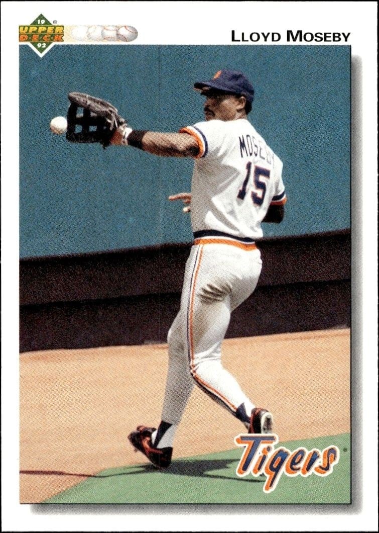 1992 Upper-Deck Lloyd Moseby #468 trading card