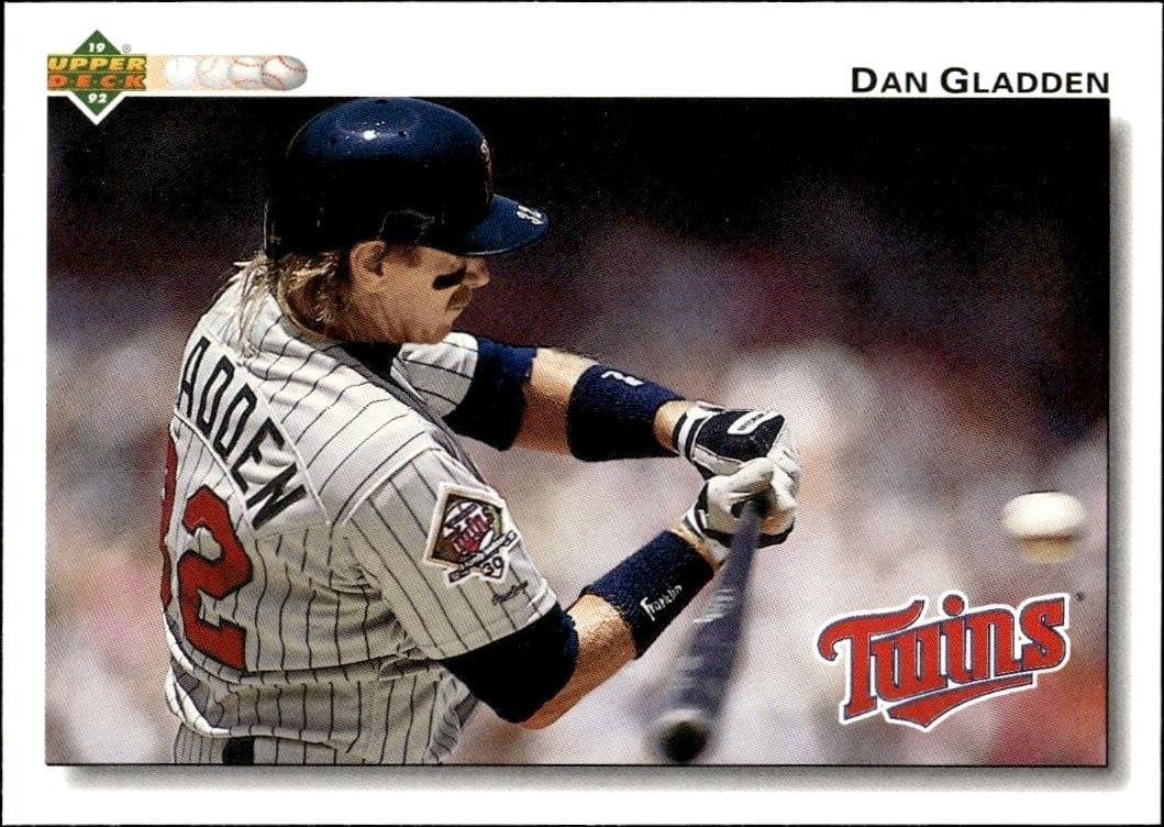 Dan Gladden 1992 Upper Deck #332 Baseball Trading Card - Front 1992 Upper Deck Dan Gladden #332 baseball trading card front