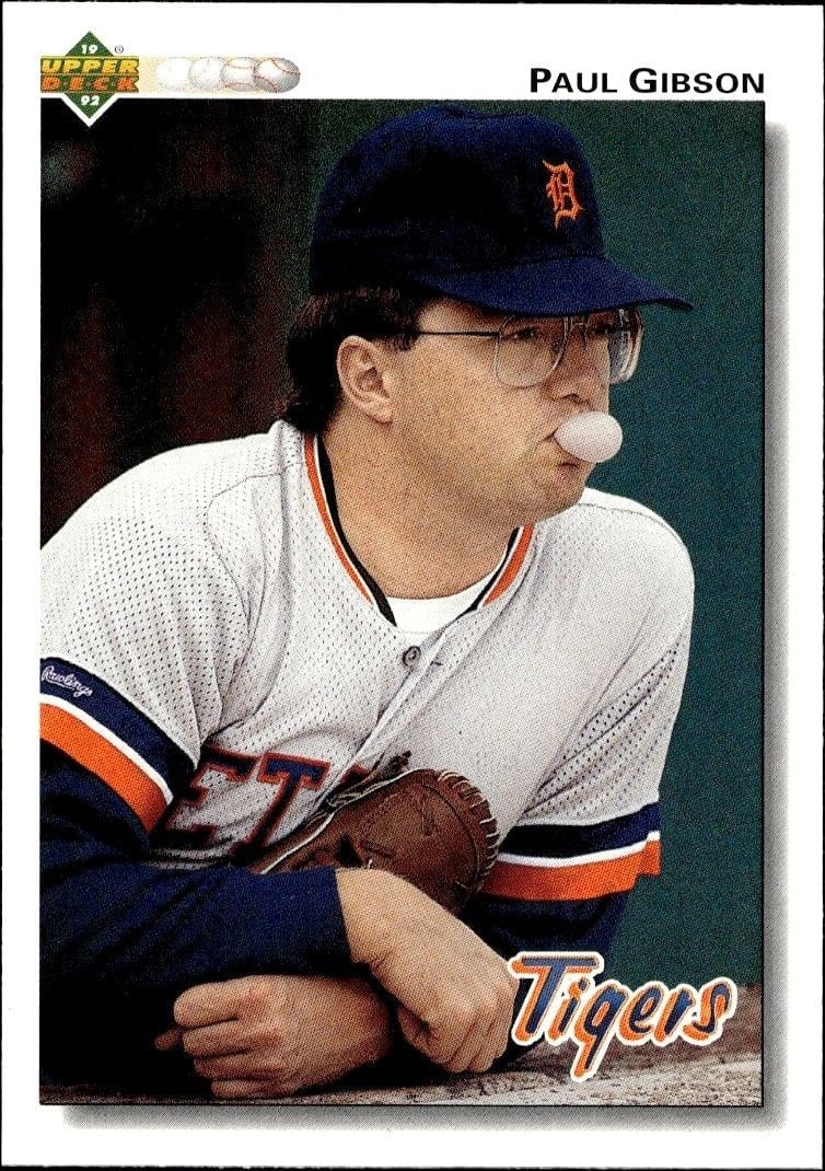 Paul Gibson 1992 Upper Deck #489 Baseball Trading Card - Front 1992 Upper Deck Paul Gibson #489 baseball trading card front