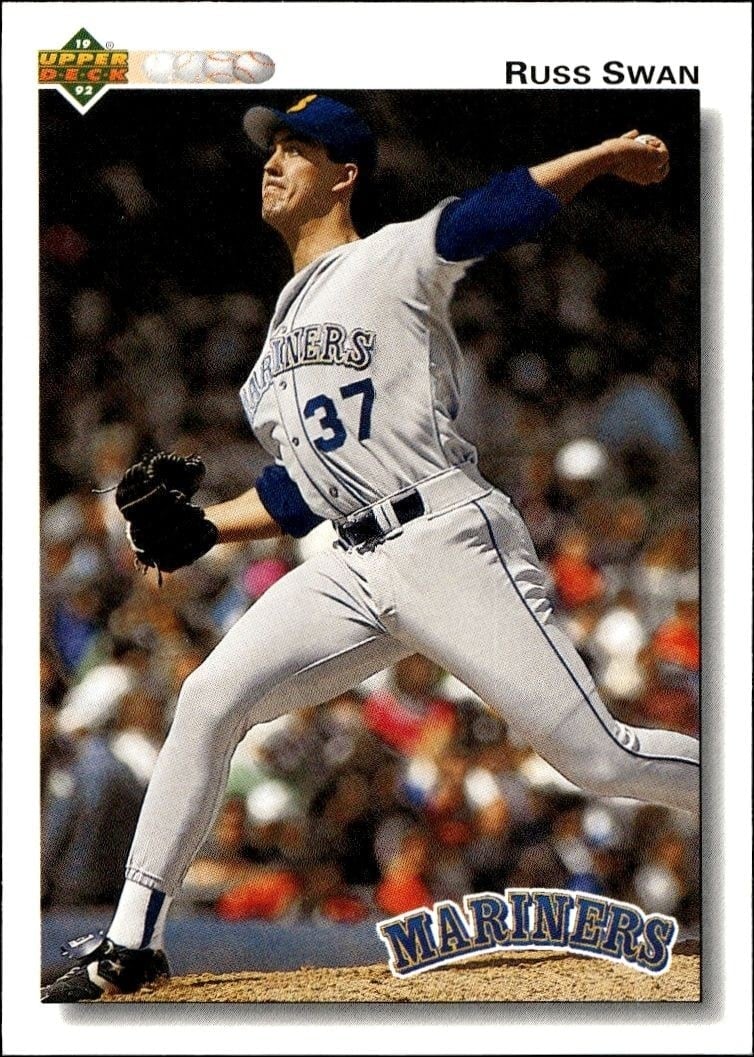 Russ Swan 1992 Upper Deck #618 Baseball Trading Card - Front 1992 Upper Deck Russ Swan #618 baseball trading card front