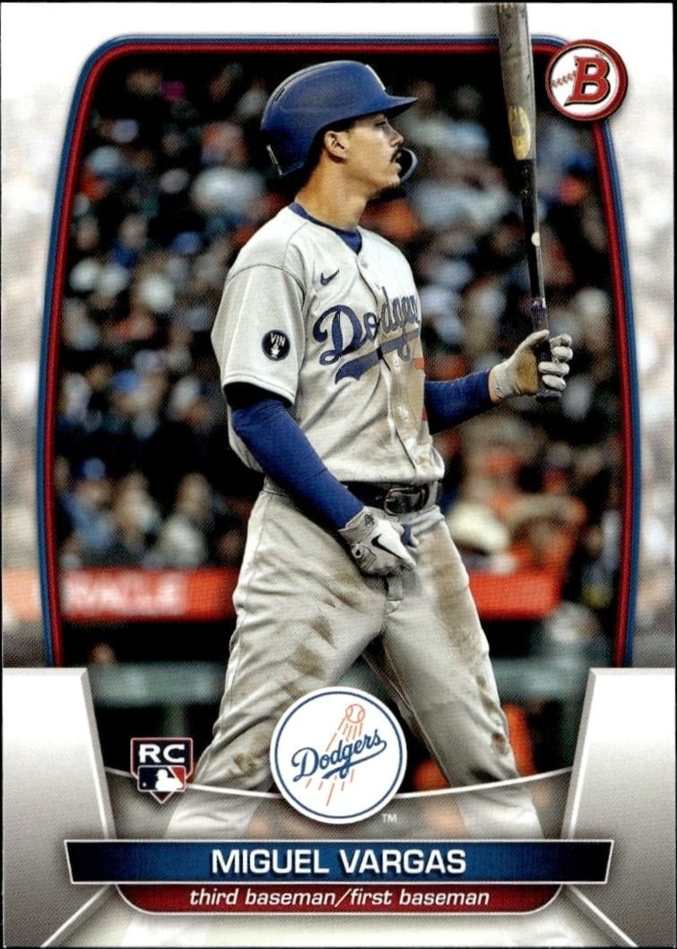 Miguel Vargas 2023 Bowman #88 Baseball Trading Card - Front 2023 Bowman Miguel Vargas #88 baseball trading card front