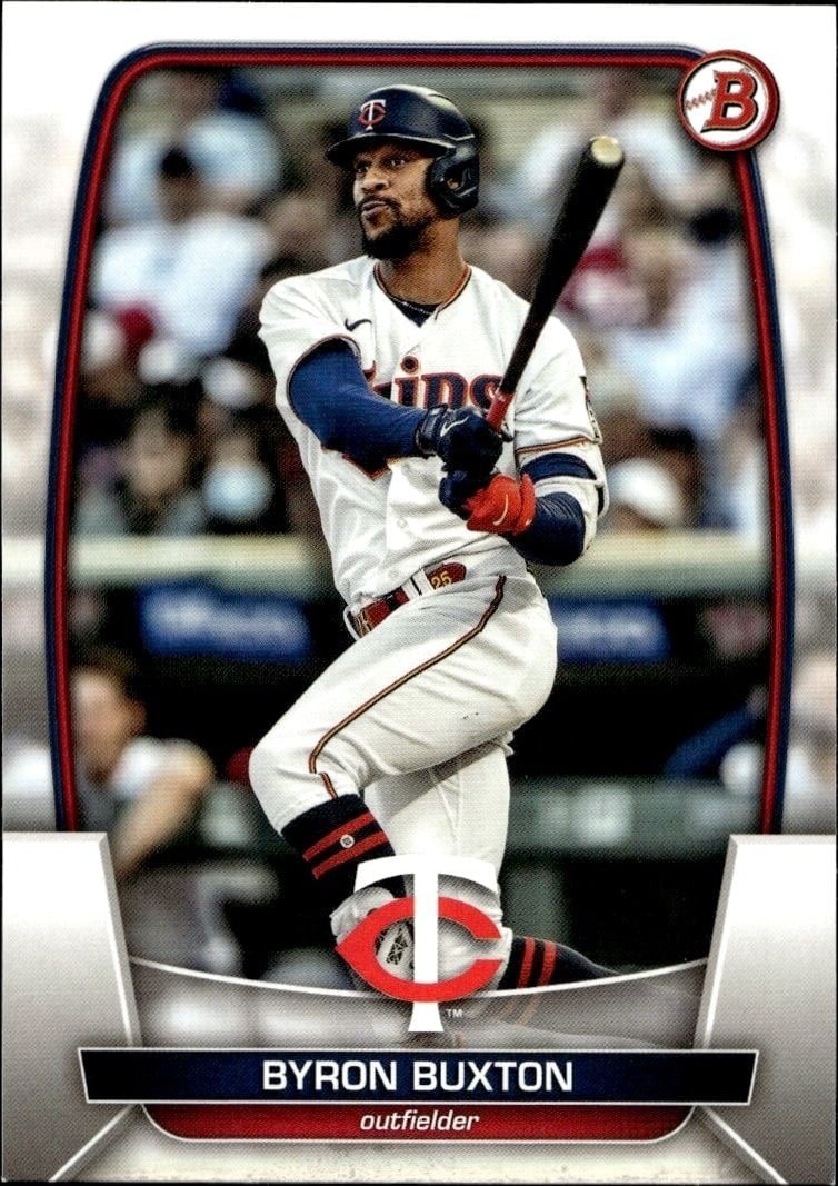 Byron Buxton 2023 Bowman #1 Baseball Trading Card - Front 2023 Bowman Byron Buxton #1 baseball trading card front