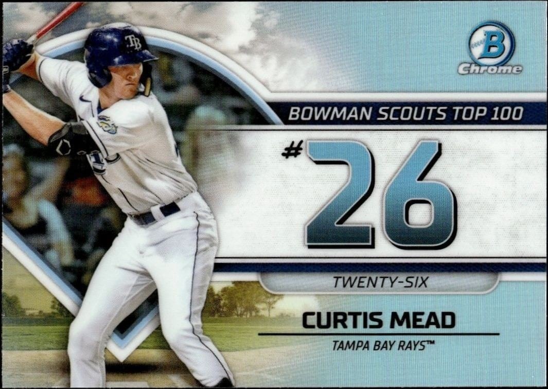 Curtis Mead 2023 Bowman #BTP-26 Baseball Trading Card - Front 2023 Bowman Curtis Mead #BTP-26 baseball trading card front