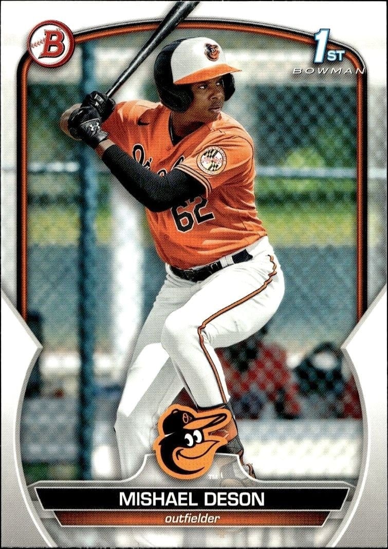 Mishael Deson 2023 Bowman #BP-7 Baseball Trading Card - Front 2023 Bowman Mishael Deson #BP-7 baseball trading card front