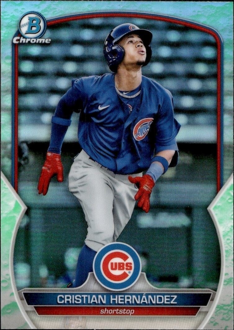 Cristian Hernandez 2023 Bowman #BP-24 Baseball Trading Card - Front 2023 Bowman Cristian Hernandez #BP-24 baseball trading card front