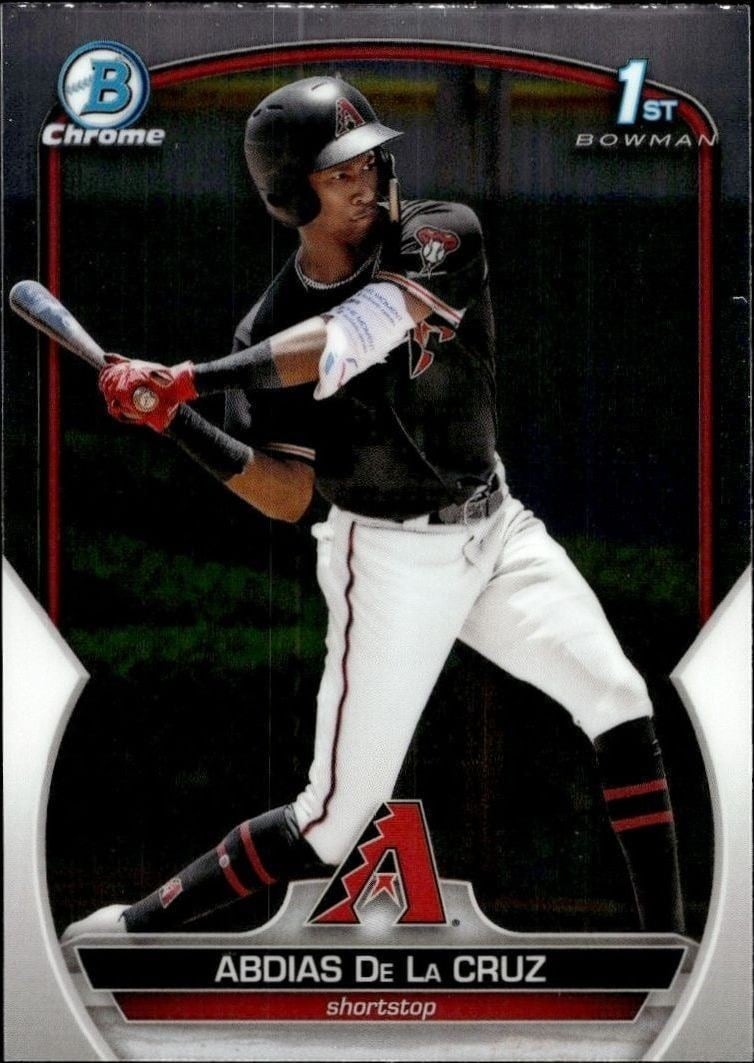 Abdias De La Cruz 2023 Bowman Chrome #BCP-34 Baseball Trading Card - Front 2023 Bowman Chrome Abdias De La Cruz #BCP-34 baseball trading card front