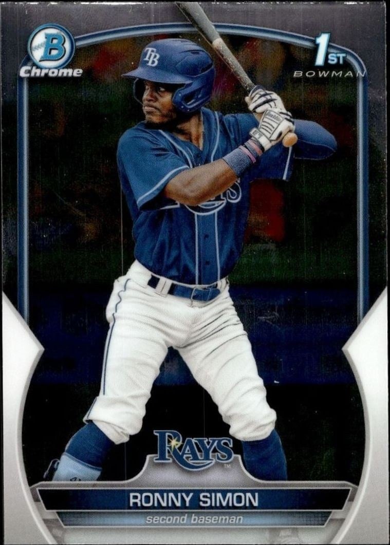 Ronny Simon 2023 Bowman Chrome #BCP-112 Baseball Trading Card - Front 2023 Bowman Chrome Ronny Simon #BCP-112 baseball trading card front