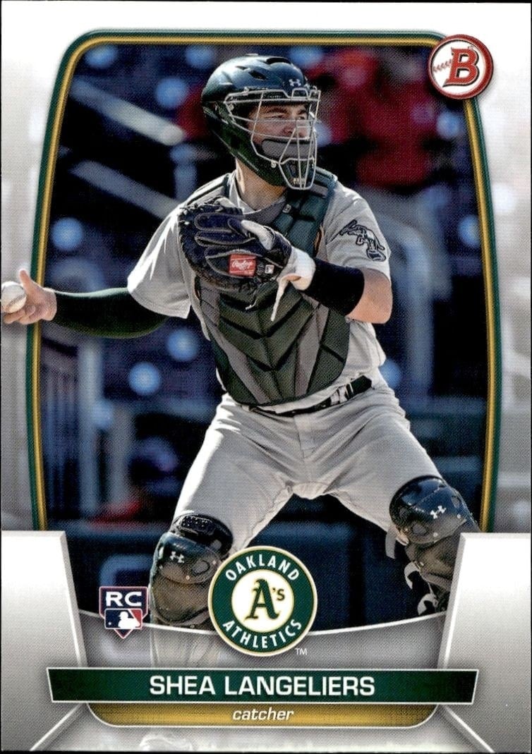 Shea Langeliers 2023 Bowman #3 Baseball Trading Card - Front 2023 Bowman Shea Langeliers #3 baseball trading card front