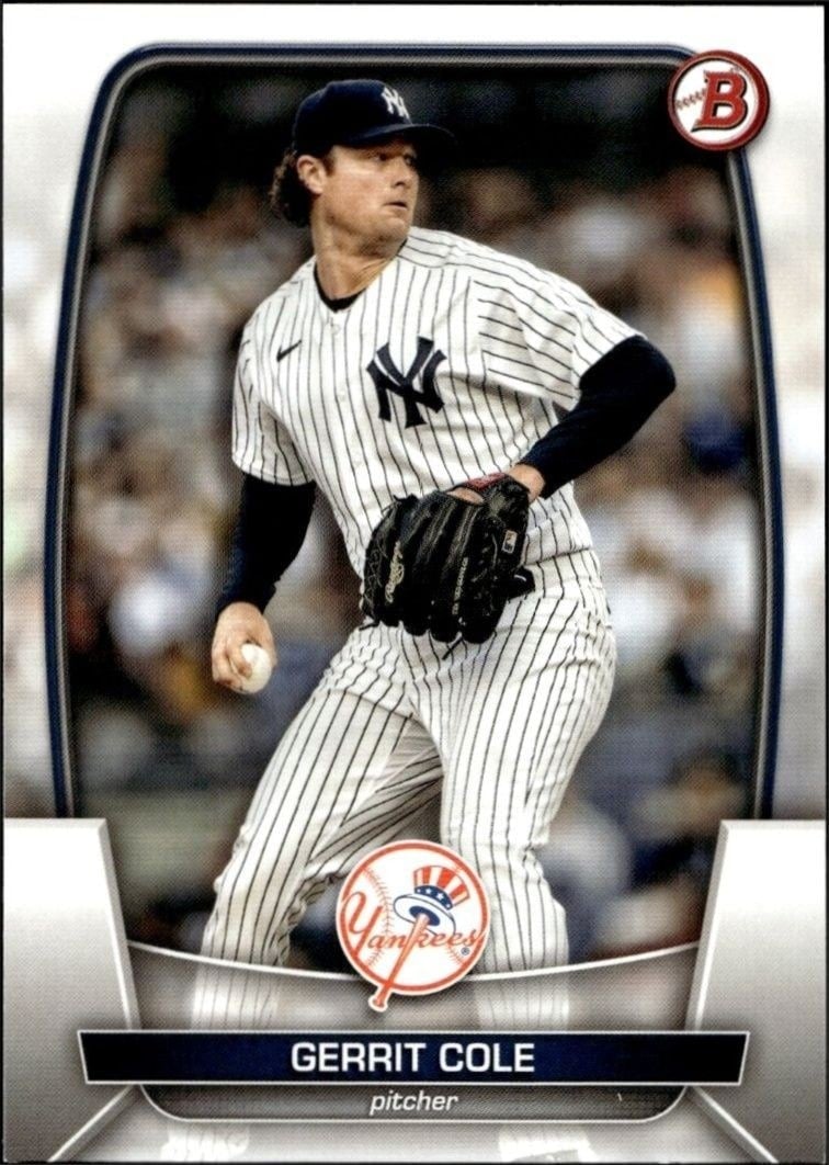 Gerrit Cole 2023 Bowman #83 Baseball Trading Card - Front 2023 Bowman Gerrit Cole #83 baseball trading card front