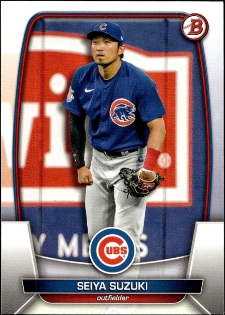 Seiya Suzuki 2023 Bowman #93 Baseball Trading Card - Front 2023 Bowman Seiya Suzuki #93 baseball trading card front
