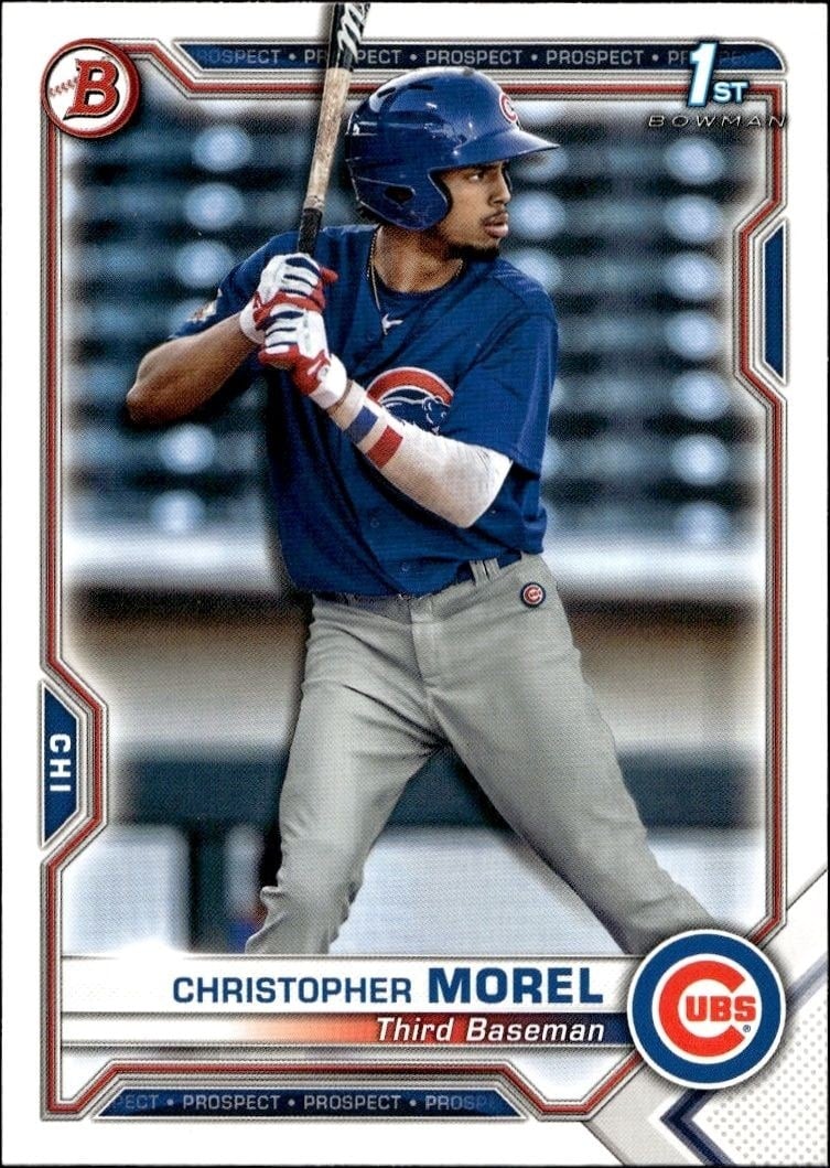 Christopher Morel 2021 Bowman #BP-131 Baseball Trading Card - Front 2021 Bowman Christopher Morel #BP-131 baseball trading card front