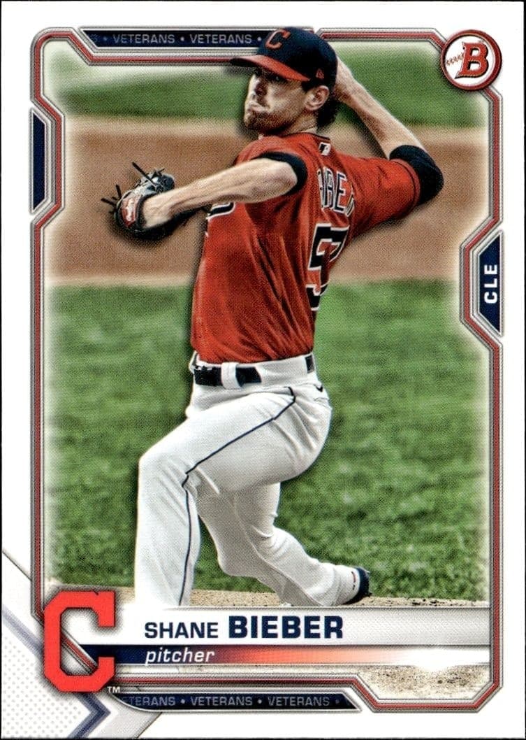 2021 Bowman Shane Bieber #28 trading card