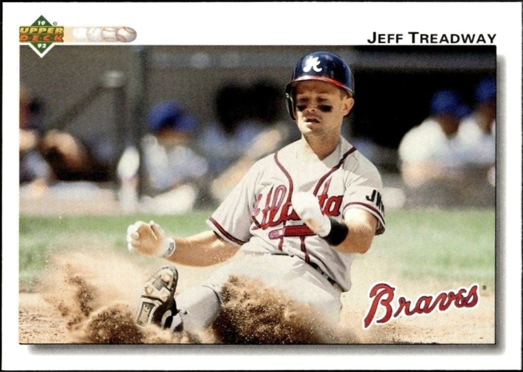 1992 Upper-Deck Jeff Treadway #389 trading card