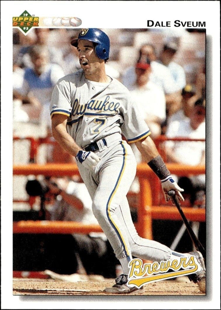 Dale Sveum 1992 Upper Deck #498 Baseball Trading Card - Front 1992 Upper Deck Dale Sveum #498 baseball trading card front