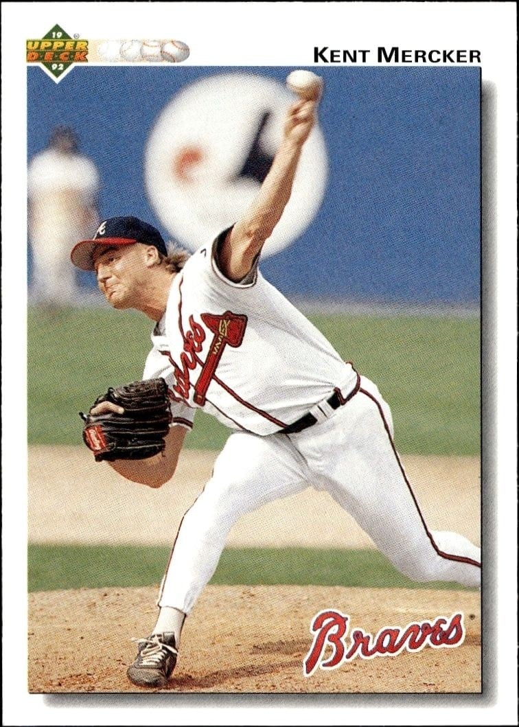 Kent Mercker 1992 Upper Deck #472 Baseball Trading Card - Front 1992 Upper Deck Kent Mercker #472 baseball trading card front
