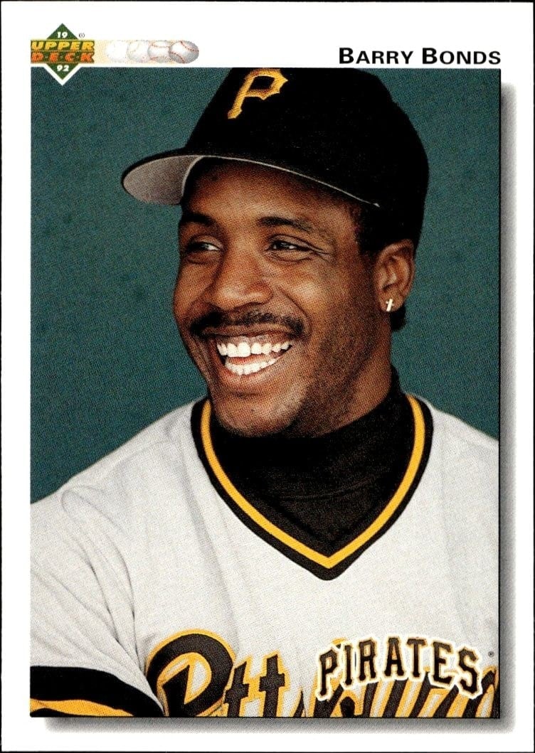 Barry Bonds 1992 Upper Deck #134 Baseball Trading Card - Front 1992 Upper Deck Barry Bonds #134 baseball trading card front