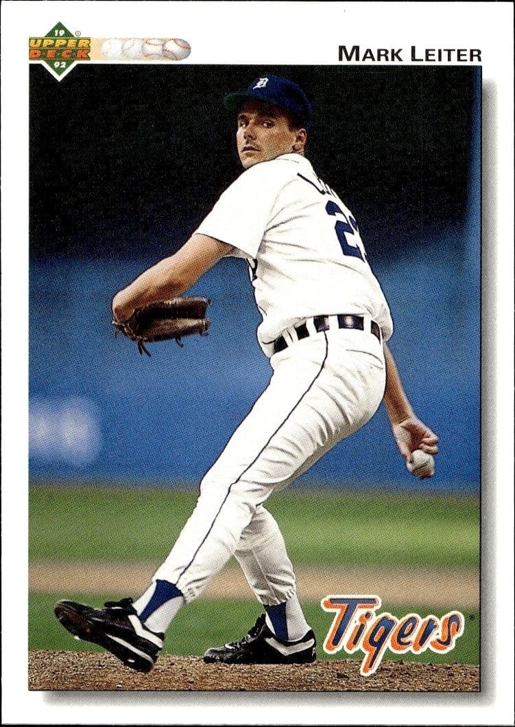 Mark Leiter 1992 Upper Deck #319 Baseball Trading Card - Front 1992 Upper Deck Mark Leiter #319 baseball trading card front