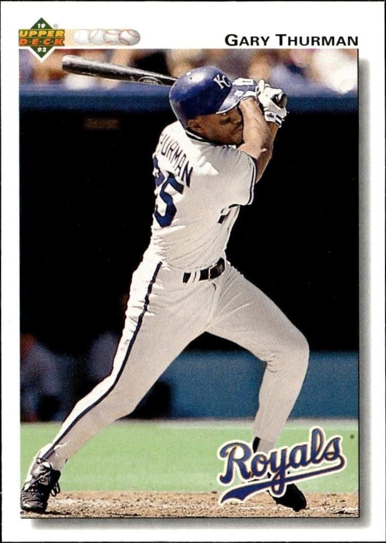 Gary Thurman 1992 Upper Deck #629 Baseball Trading Card - Front 1992 Upper Deck Gary Thurman #629 baseball trading card front
