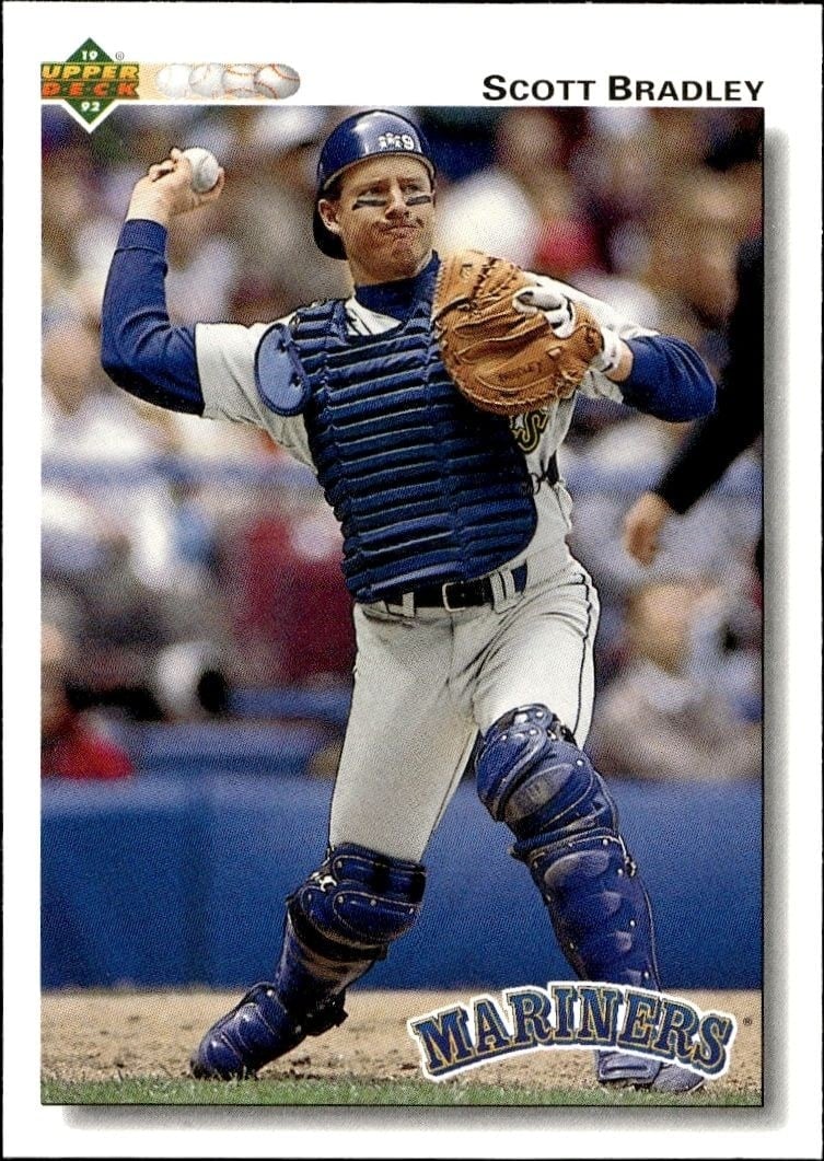 Scott Bradley 1992 Upper Deck #390 Baseball Trading Card - Front 1992 Upper Deck Scott Bradley #390 baseball trading card front