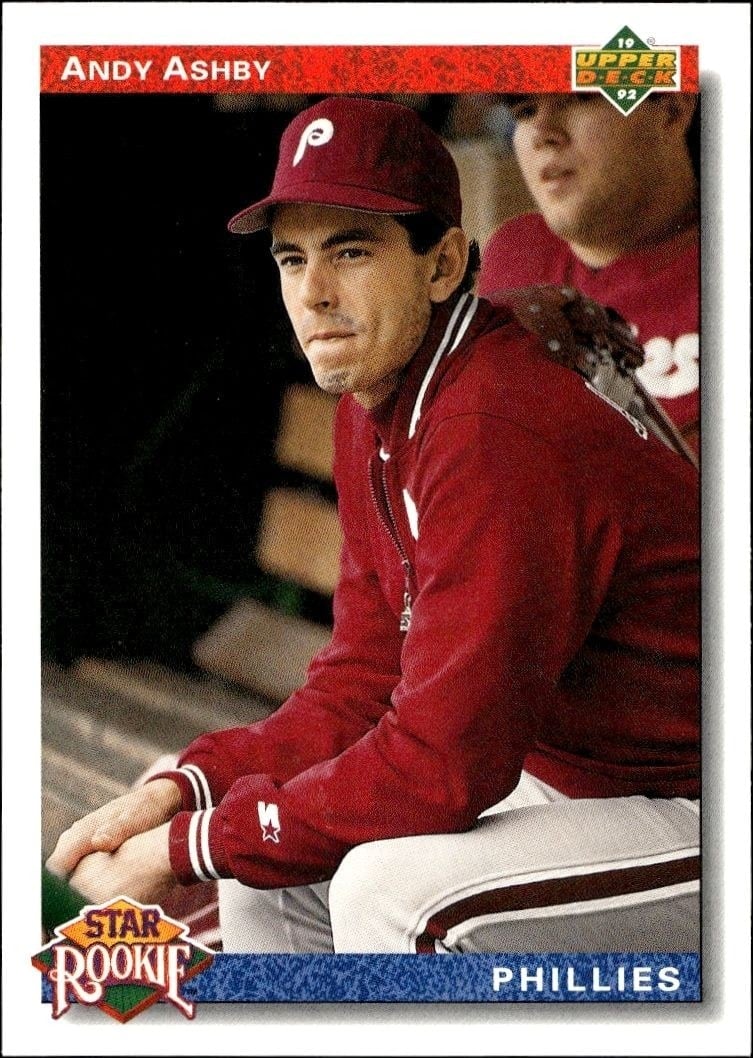 Andy Ashby 1992 Upper Deck #19 Baseball Trading Card - Front 1992 Upper Deck Andy Ashby #19 baseball trading card front