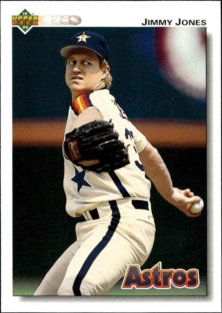 Jimmy Jones 1992 Upper Deck #392 Baseball Trading Card - Front 1992 Upper Deck Jimmy Jones #392 baseball trading card front
