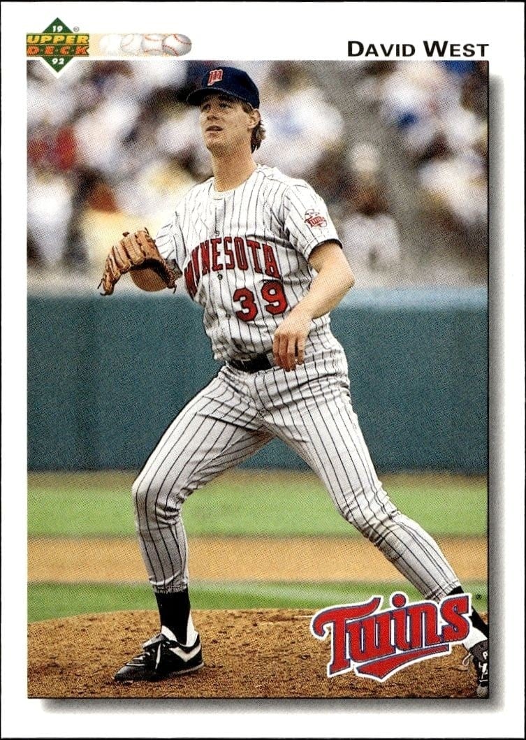 David West 1992 Upper Deck #548 Baseball Trading Card - Front 1992 Upper Deck David West #548 baseball trading card front