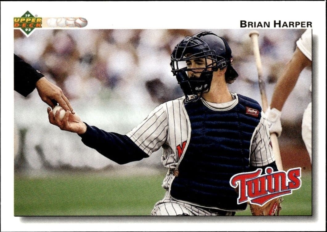 Brian Harper 1992 Upper Deck #527 Baseball Trading Card - Front 1992 Upper Deck Brian Harper #527 baseball trading card front