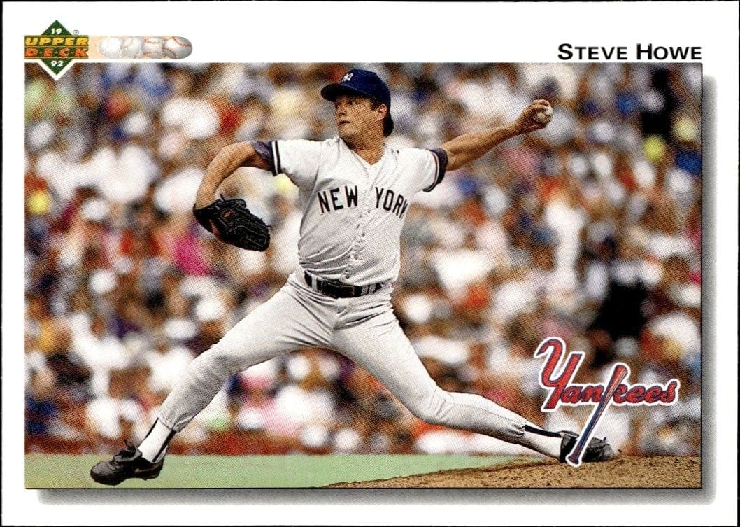 Steve Howe 1992 Upper Deck #630 Baseball Trading Card - Front 1992 Upper Deck Steve Howe #630 baseball trading card front