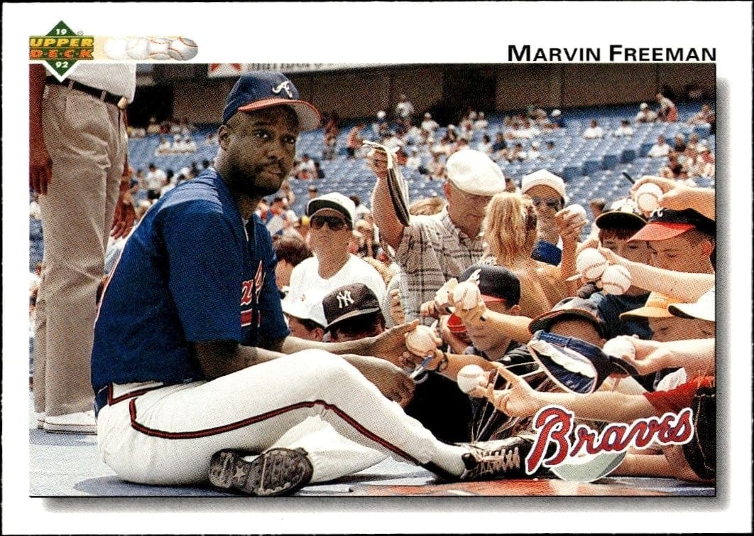 Marvin Freeman 1992 Upper Deck #491 Baseball Trading Card - Front 1992 Upper Deck Marvin Freeman #491 baseball trading card front