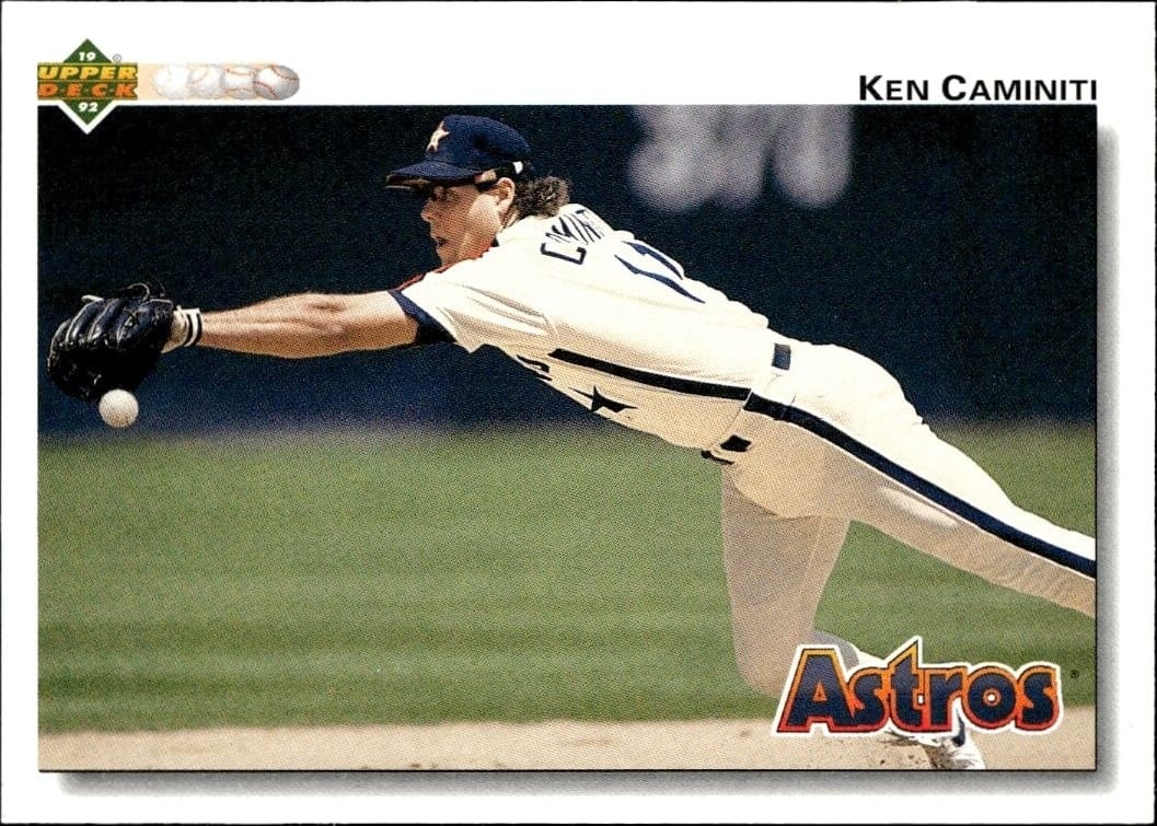Ken Caminiti 1992 Upper Deck #279 Baseball Trading Card - Front 1992 Upper Deck Ken Caminiti #279 baseball trading card front