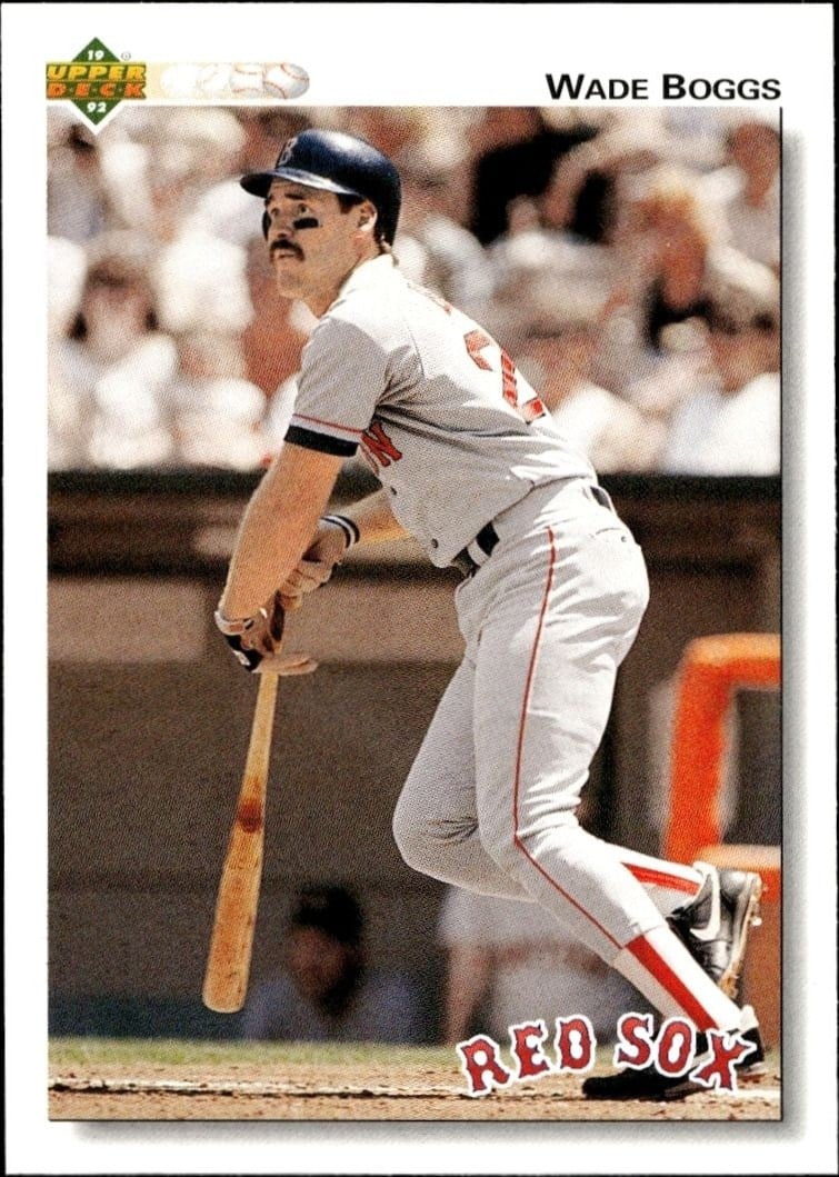 Wade Boggs 1992 Upper Deck #443 Baseball Trading Card - Front 1992 Upper Deck Wade Boggs #443 baseball trading card front