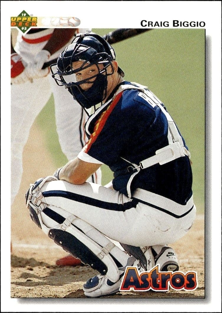 Craig Biggio 1992 Upper Deck #162 Baseball Trading Card - Front 1992 Upper Deck Craig Biggio #162 baseball trading card front