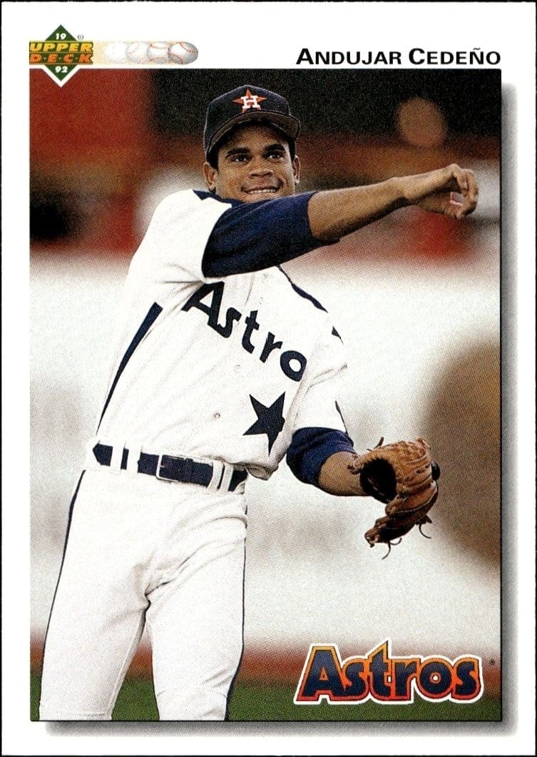 Andujar Cedeno 1992 Upper Deck #257 Baseball Trading Card - Front 1992 Upper Deck Andujar Cedeno #257 baseball trading card front